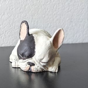 Piebald french bulldog figurine, Frenchie